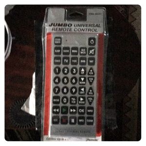 Jumbo universal remote control.